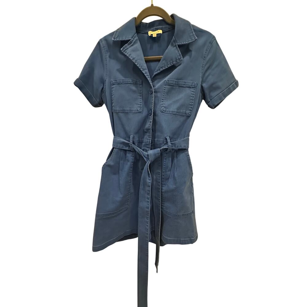 Blue chino romper